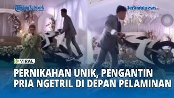 Viral Pernikahan Unik, Pengantin Pria Ngetril Kelilingi Mempelai Wanita