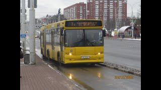 Минск, поездка в автобусе МАЗ-105.465, рег.№ АК 5530-7, марш.9д (24.12.2023)