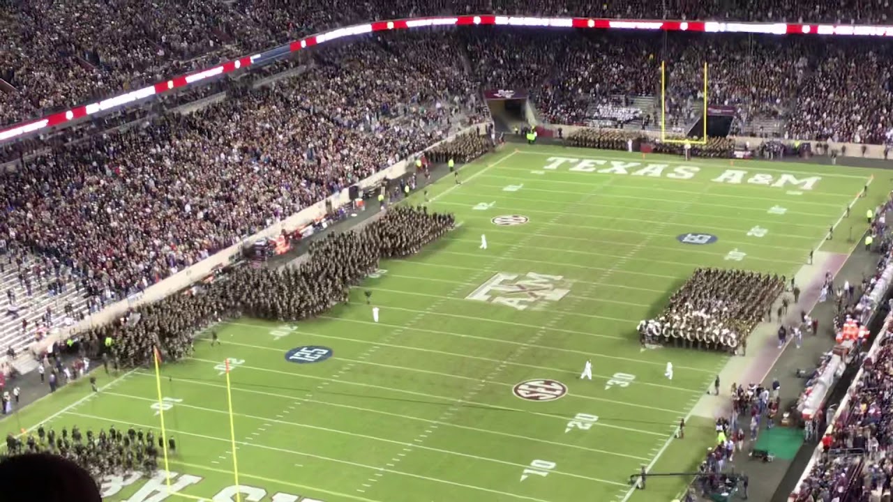 Block T formation Corps of Cadets Texas A&M  Nov. 16, 2019