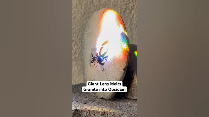 Giant lens melts granite into obsidian #physics #minecraft #geology