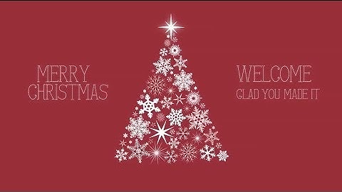 Snowflake Christmas Tree Welcome Graphic - Red