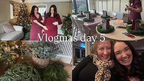 Vlogmas Day 5 wreath making party and out for my nans birthday Dinner ❤️