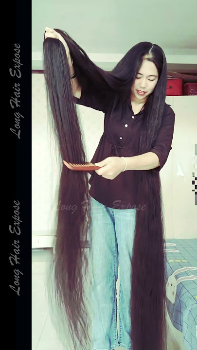 Long Hair Expose | #shortsvideo #longhair #longhairponytail #longhairasian  #domesticlonghair