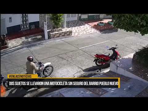 Dos sujetos se llevaron una motocicleta sin seguro en el barrio Pueblo Nuevo