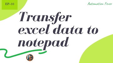 Transfer excel data to Notepad File Using Commands | Advanced VBA in Hindi