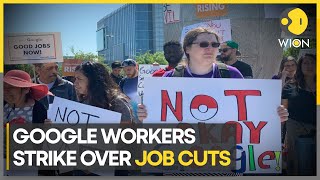 Hundreds of Google employees in London offices stage WALKOUT over mass layoffs | WION