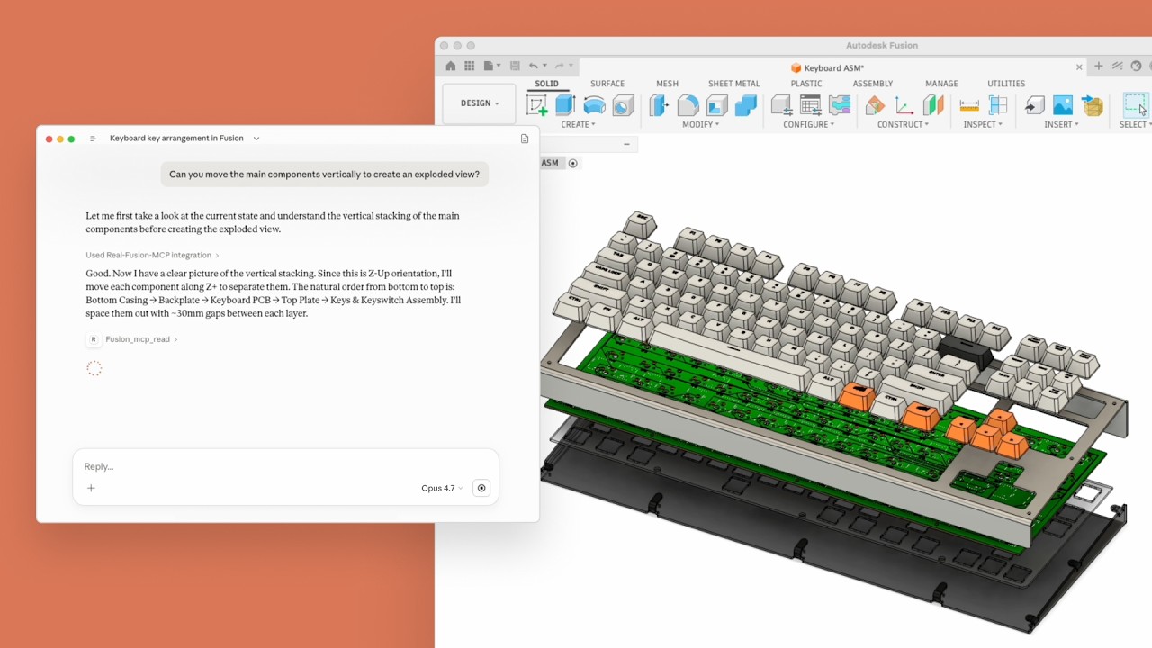 Claude now connects to Autodesk Fusion