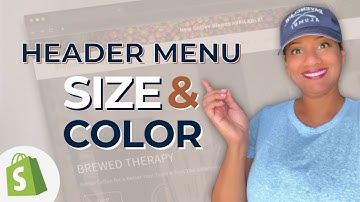 Shopify Navigation Menu Easy Text Color & Size Change