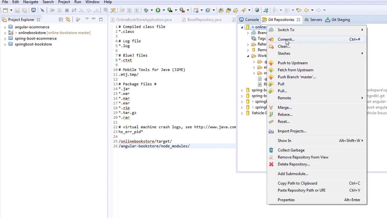 Angular 8 and Spring Boot Part 22 Commit the changes to github ...