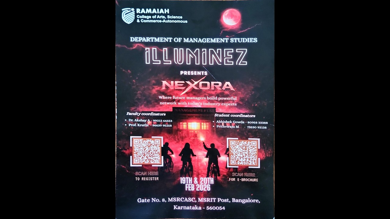 ILLUMINENCE || NEXORA || Ramaiah College of Arts, Science & Commerce Live Stream