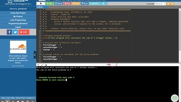 Using OnlineGDB to create Python Source Code