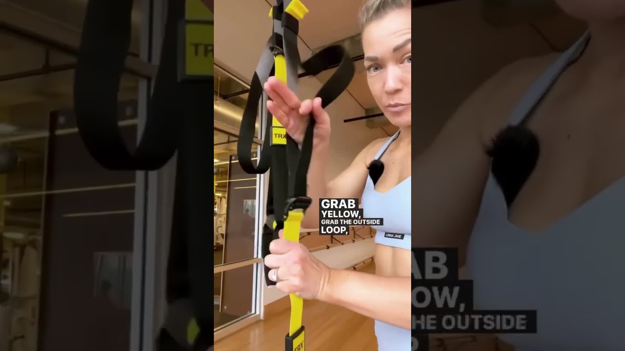 How to Adjust the straps to over-shortened for the TRX Pull up or Chin Up.  - YouTube