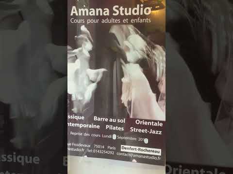 Visite de l'école de danse amana studio à Paris 14 prés de Denfert-Rochereau