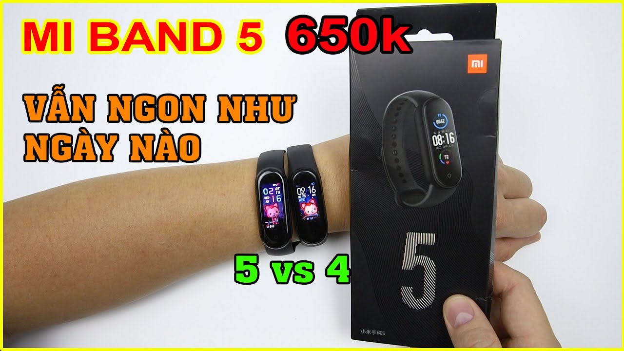 mi band 5 ราคา  2022 New  Mở hộp Xiaomi Mi Band 5 giá 650k đợt sale 7/7 trên SHOPEE. Có gì hơn Mi Band 4 | MUA HÀNG ONLINE