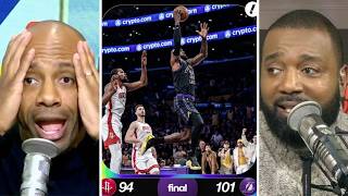 "H-Towns is DONE!" - Chris Canty SHOCKED by LeBron leads Lakers beat KD &amp; Rockets 101-94 in Game 2