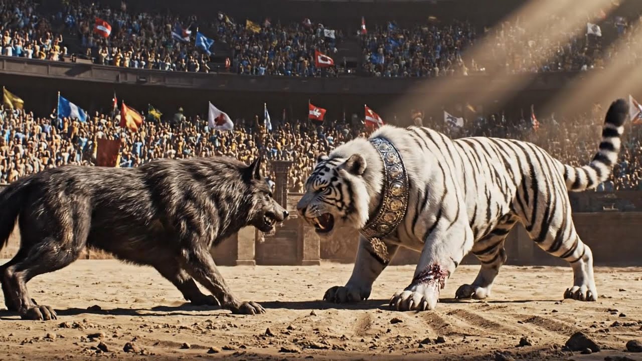 ⚔️ Giant white tiger vs ferocious wolf | Battle between wild animals 2025
