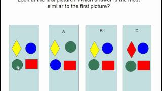 CogAT test samples for first grade entrance exam.