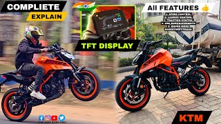 KTM Duke 390 Gen3 : TFT⚠️ Meter All features & Connectivity Explain✅| A to Z Features👍🏼💯