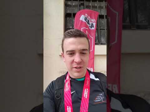 Rob Evans giving thanks to FAST for supporting his running