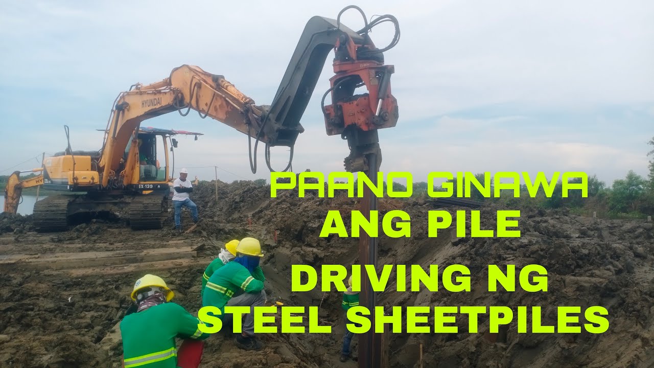 PAANO GINAWA ANG PILE DRIVING NG STEEL SHEETPILES || HENRY B TV VLOG