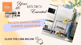 Amazon Basics 3-Shelf Narrow Adjustable