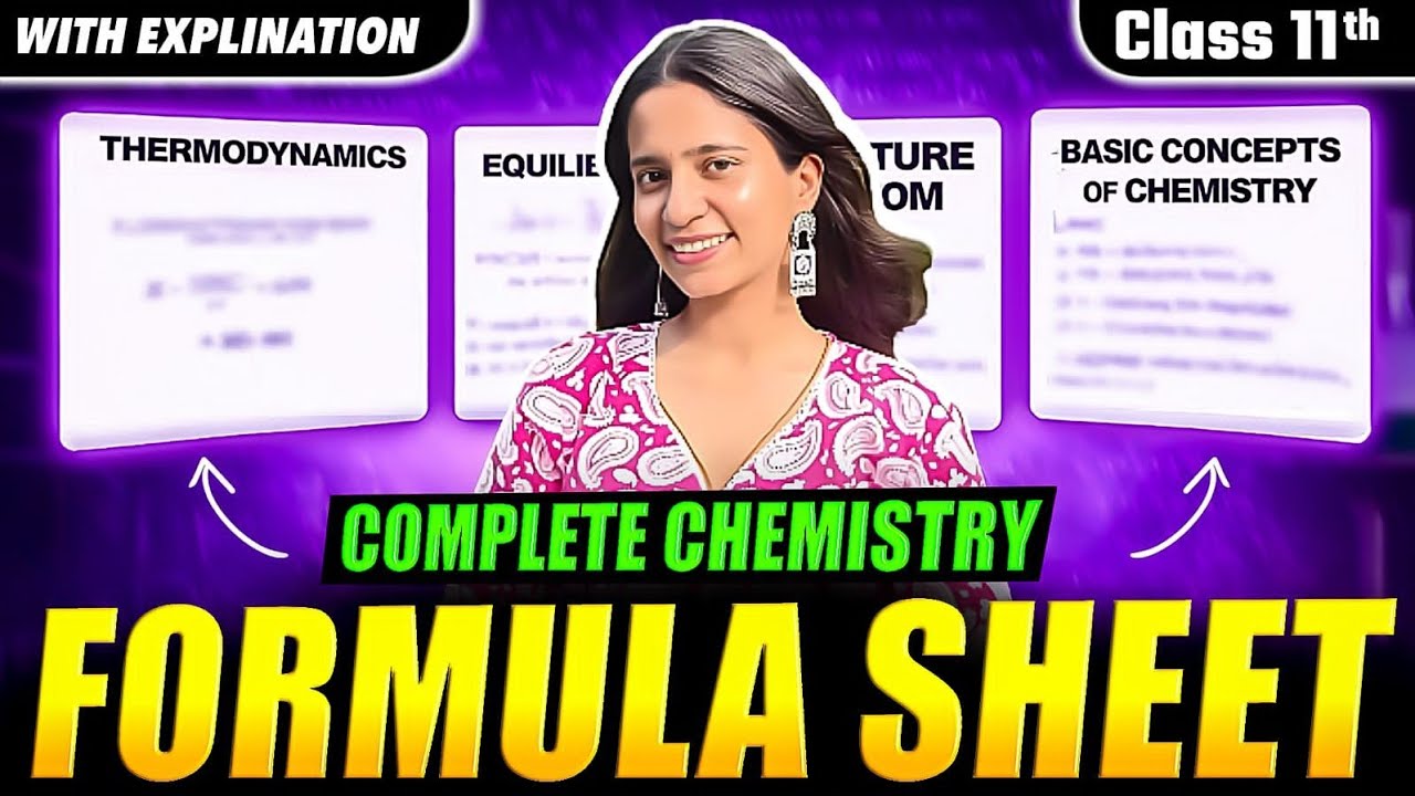 Class 11 Chemistry Formula Sheet 🔥 | Physical Chemistry All Formulas | Most Important |