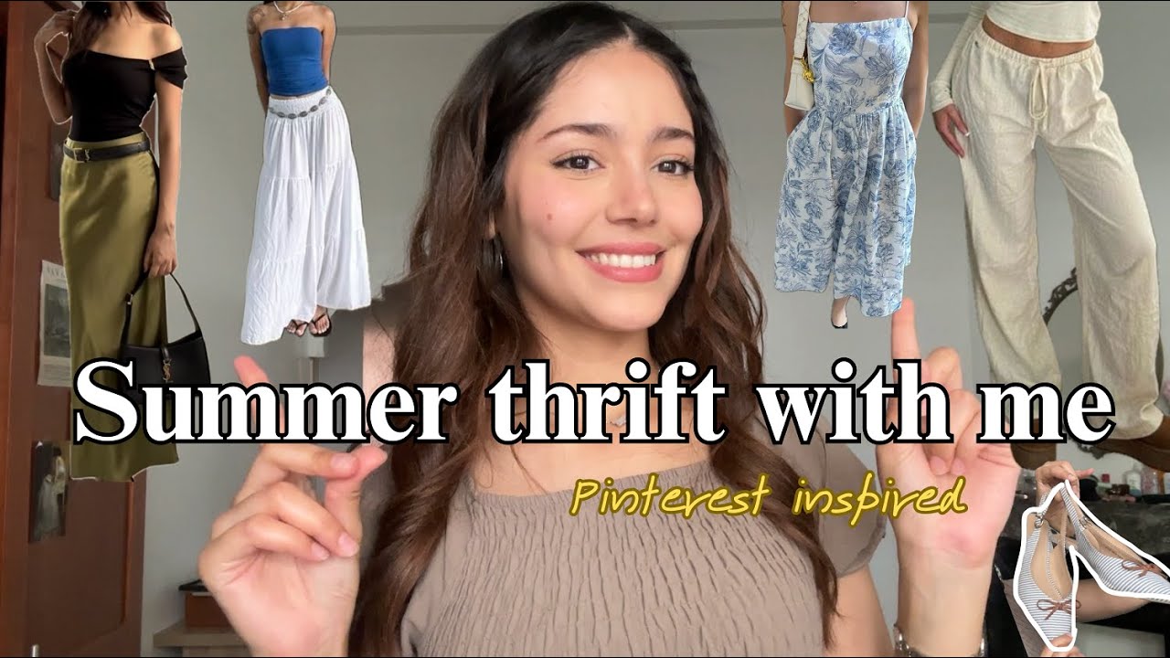 Summer 2025 Thrift Haul ✨ Pinterest Girl Aesthetic | Linen, Silk, dresses & Cute Sandals 🌸