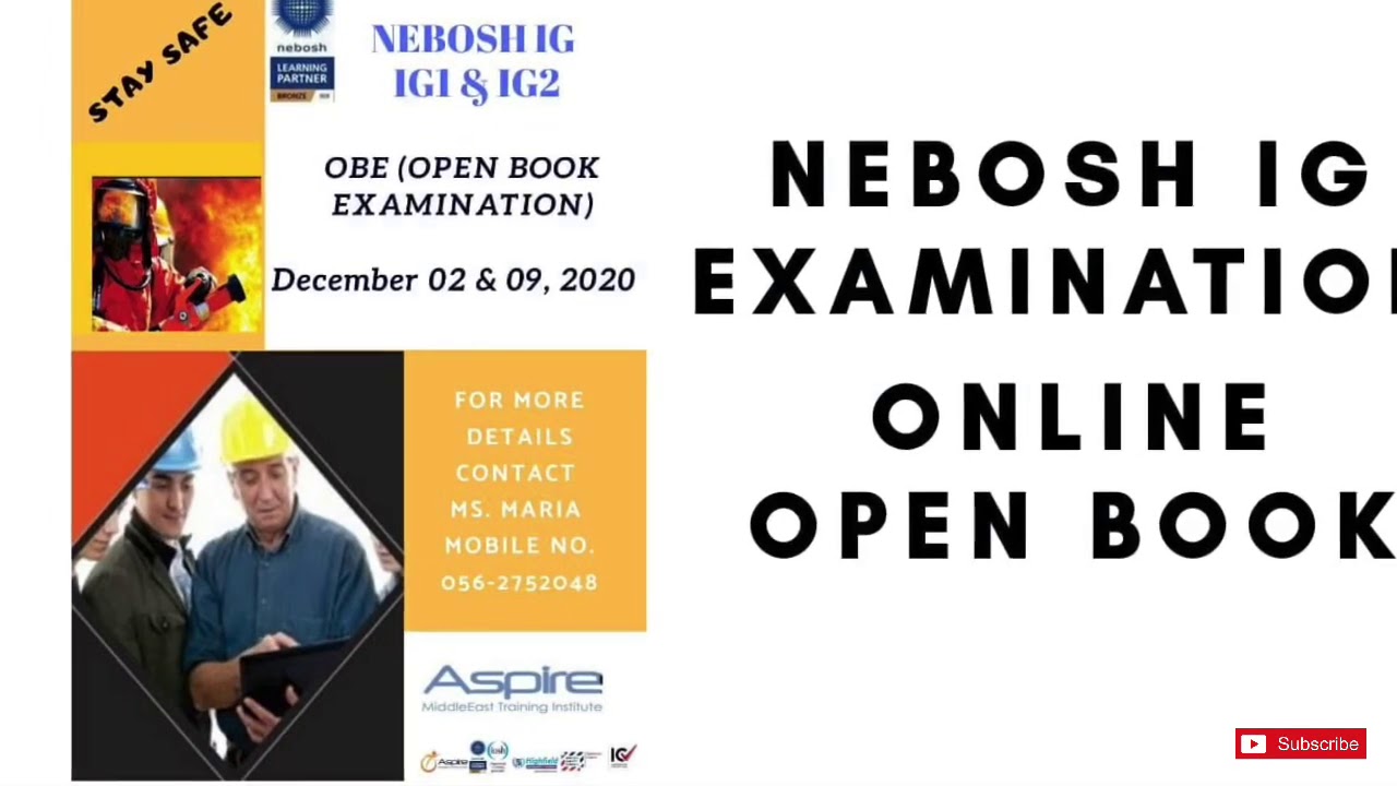  NEBOSH Open Book Examination YouTube
