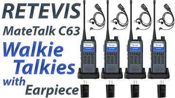 Retevis MateTalk C63 Walkie Talkies with Earpiece | Two Way Radios with Job Ticket System