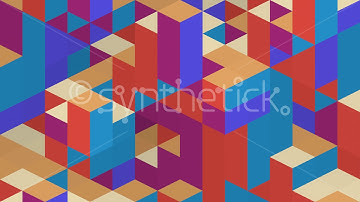 Stock Video. 3D cubes loop. Isometric geometric mosaic pattern of colorful blocks.
