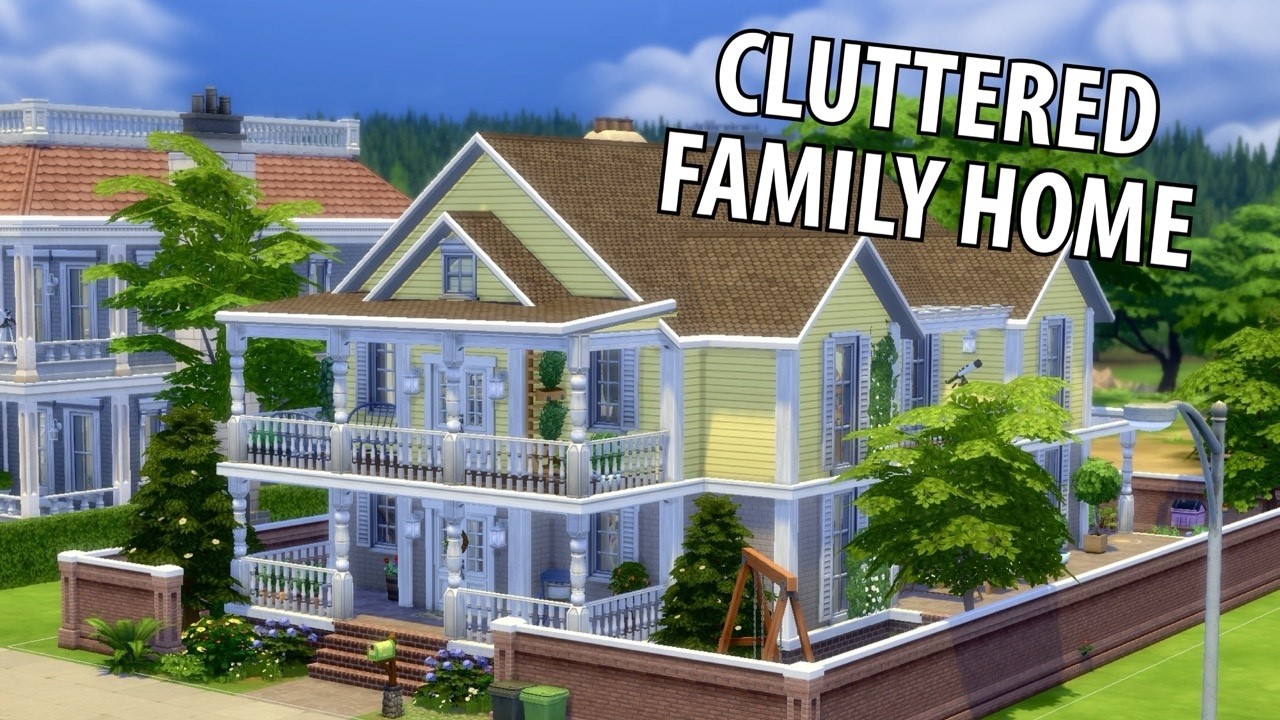 Обустройство захламлённого семейного дома | The Sims 4 speedbuild