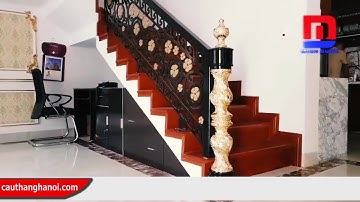 Cầu thang lan can sắt CNC đẳng cấp số 1 thị trường đã thi công và hoàn thiện