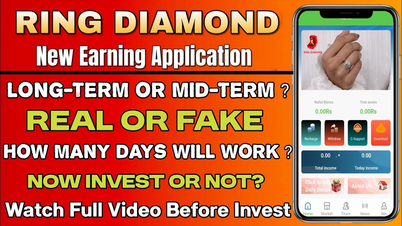 Ring Diamond Earning App | ring diamond app telugu | SCAM ALERT | Ring Diamond App Real Or Fake 