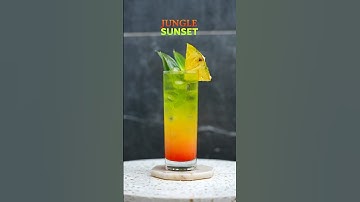 Jungle Sunset 🌅🌴 #cocktail #bar #tropicalcocktails #bartender