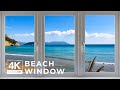 4k greece beach window view  relaxing calming ambience