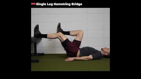 SIMPLE PROGRESSION HAMSTRING BRIDGE.Single leg hamstring bridge :3 set of 10-12 reps each.