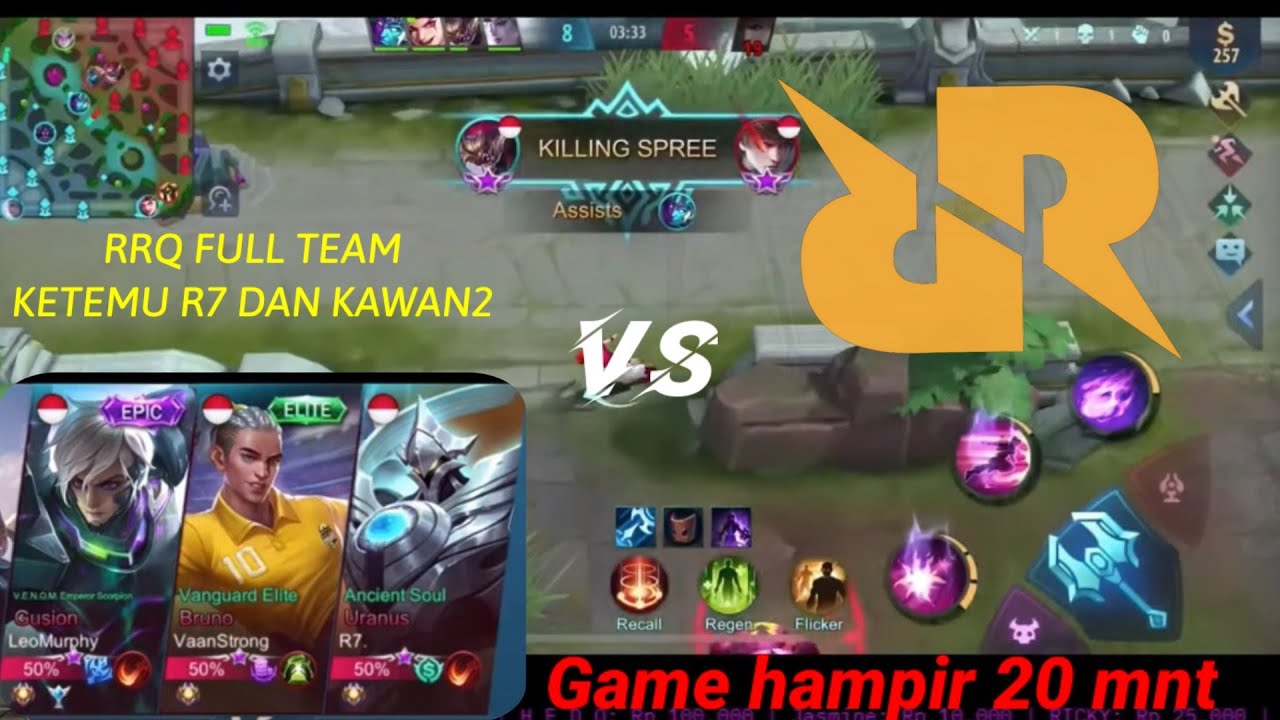 RRQ Full team ketemu R7 dan kawan2