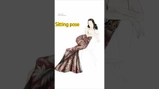 862)How To Draw Fashion Sketches | Tutorial ✨ fashion croquis | Photo analysis #shorts #yt