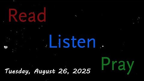 Daily Bible Moment Aug 26, 2025