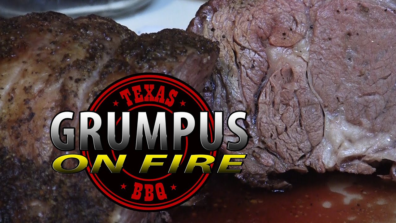 Standing Rib Roast on the Lone Star Grillz offset smoker YouTube