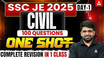 SSC JE 2025 Civil | 100 Questions in  ONE SHOT | Complete Revision by Pramod Sir