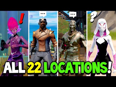 Fortnite ALL 22 Bosses NPC's & Exotics Weapons in Fortnite Chapter 3 Season 4!