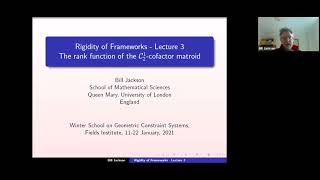 The rigidity of frameworks (Lecture 3)