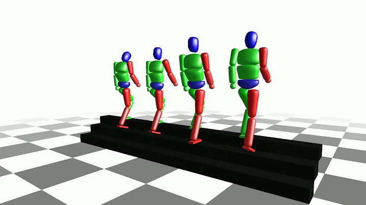 Human model walking in 2D
