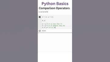 Comparison Operators in Python | Relational Operators in Python #datascience #ml #ai #shorts #viral
