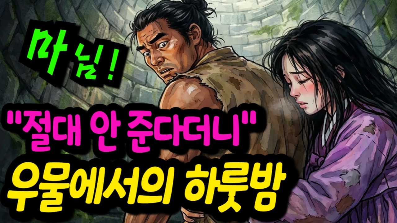 사람없는 우물 속에 갇힌 콧대 높은 과부 아씨, 밤이 되자 머슴에게 매달린 기막힌 이유 #옛날이야기 #민담 #수면동화 #전래동화