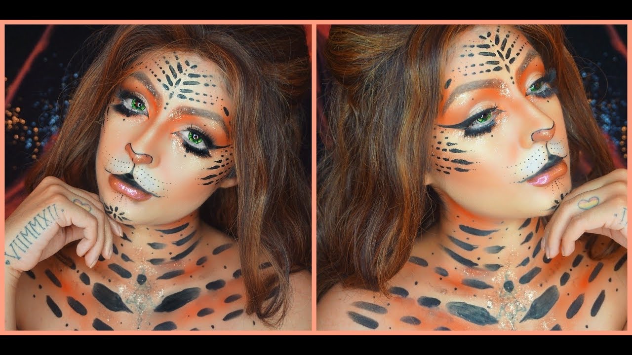 TRIBAL TIGER HALLOWEEN MAKEUP DEHSONAE YouTube