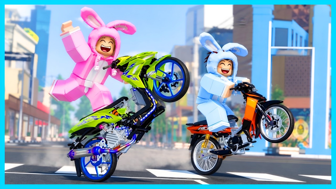 MIPAN & ZUZUZU Akhirnya Bisa Gaya Wheelie Naik Motor! ROBLOX