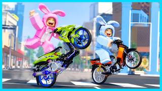 MIPAN & ZUZUZU Akhirnya Bisa Gaya Wheelie Naik Motor! ROBLOX