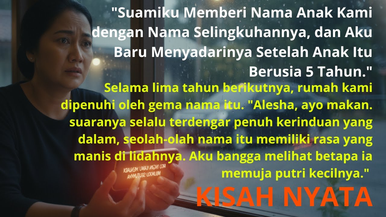 SUAMIKU MEMBERI NAMA ANAK KAMI DENGAN NAMA SELINGKUHANNYA, DAN AKU BARU MENYADARINYA SETELAH 5 TAHUN